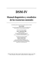 Manual diagnóstico y estadístico de los Trastornos Mentales DSM-IV